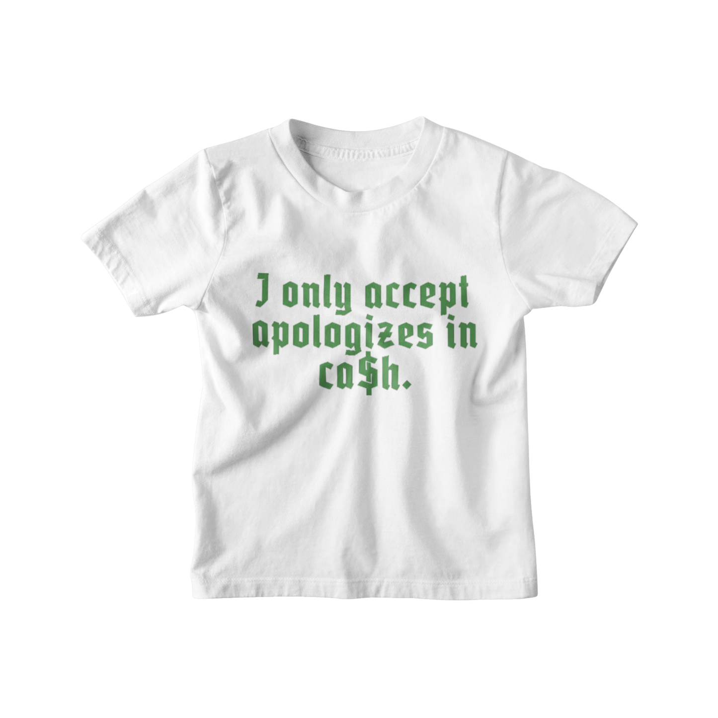 Apologies in cash