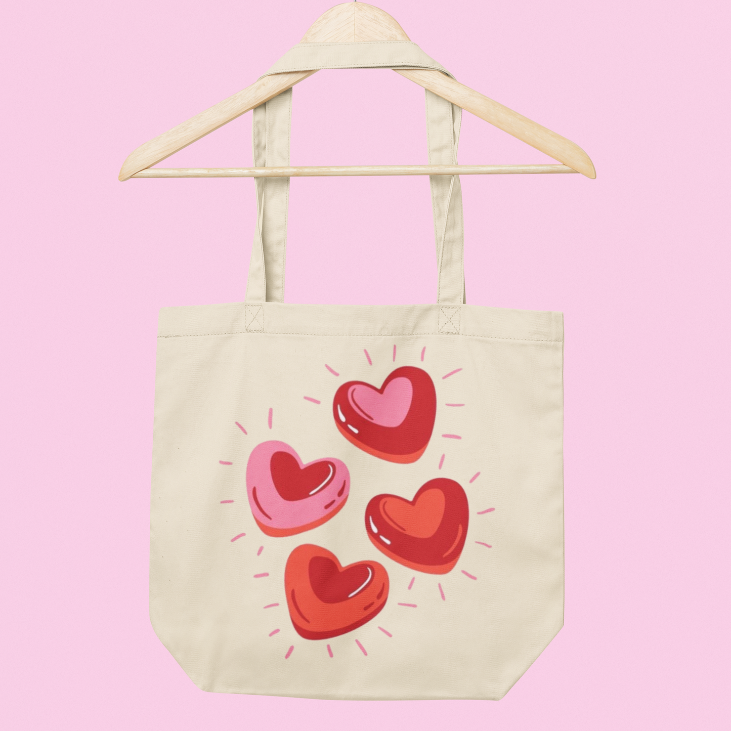 Heart pop tote bag